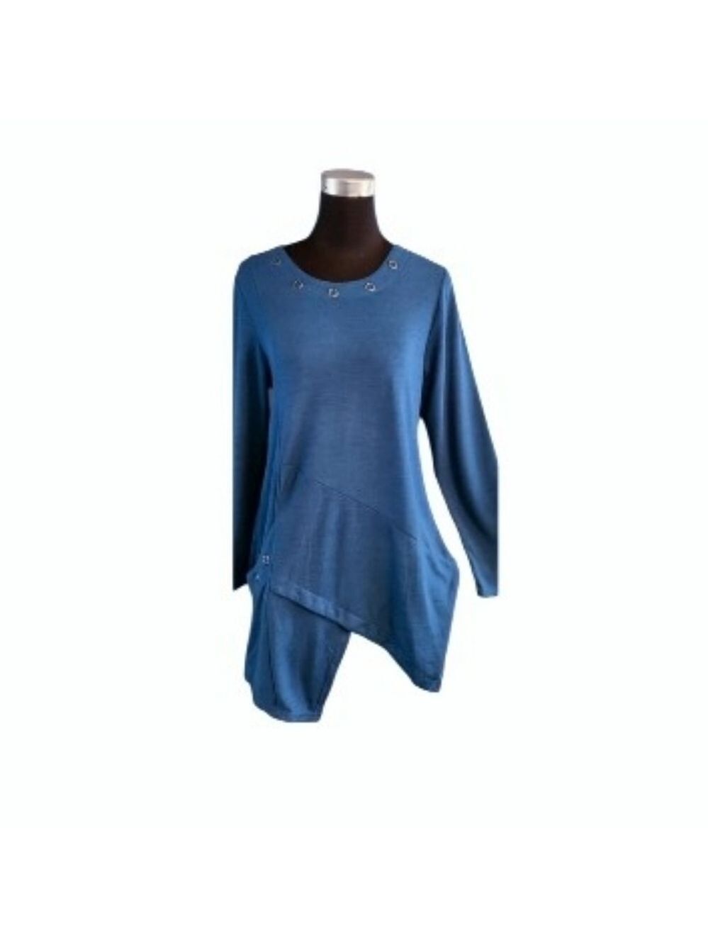 DOMANI Cotton Blend 3/4 Sleeve Crew Neck Tunic Top Size Large NWT